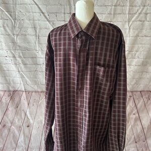 Men's Maroon Plaid Shirt